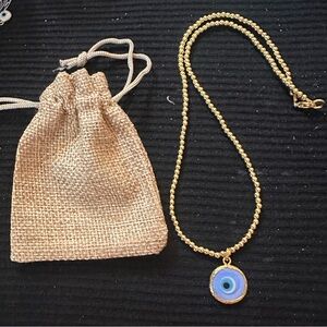 Beautiful murano glass evil eye bought in Florence with gold plated beads